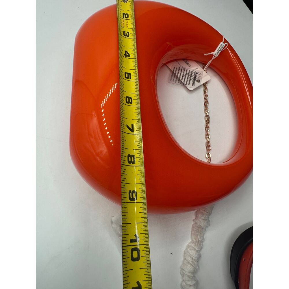 New Orange Acrylic Bag Urban Expressions NWT 69.95 Y2K |90s Purse Chanin - Picture 5 of 6